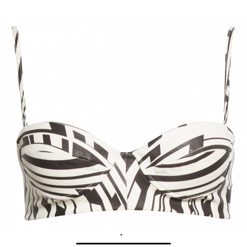 LaQuan Smith Empire Print Bralette